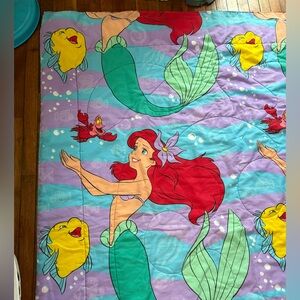 Vintage Disney Ariel The Little Mermaid Comforter Size 85x62 Twin XL Reversible